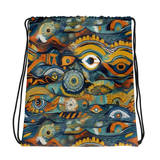Many-eyed Current on a Drawstring Bag