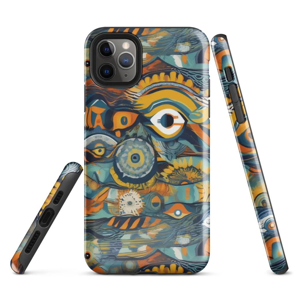 Many-eyed Current on Tough Case for iPhone® — Front