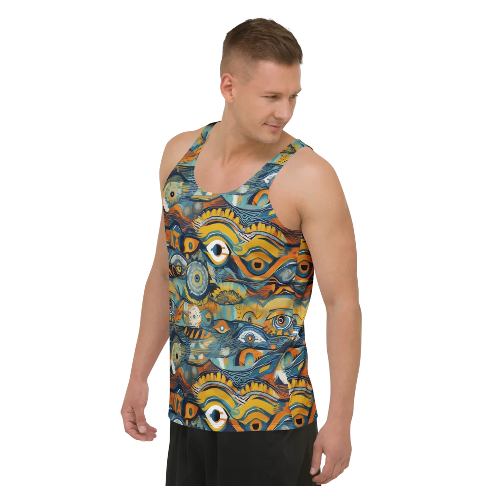 Many-eyed Current on Men's Tank Top — Left Front