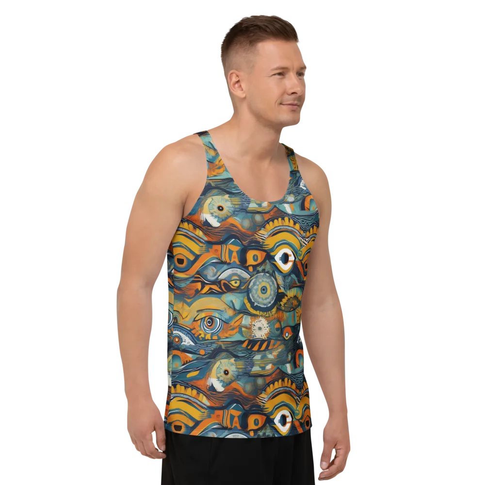 Many-eyed Current on Men's Tank Top — Right Front