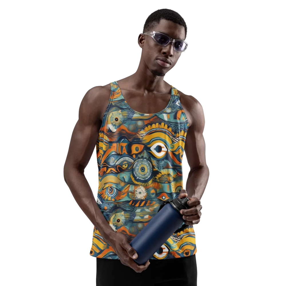 Many-eyed Current on Men's Tank Top — Front