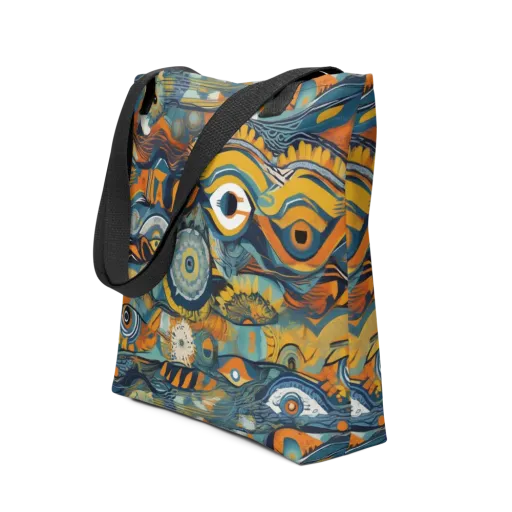 Many-eyed Current on a Tote Bag