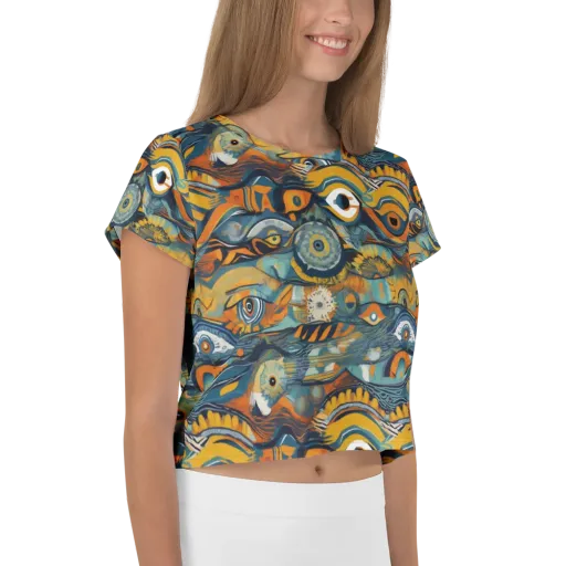 Many-eyed Current on a Crop Tee