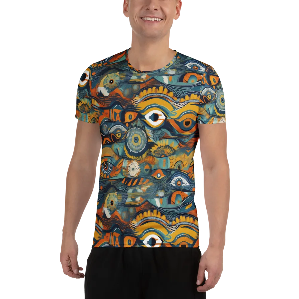 Many-eyed Current on Men's Athletic T-Shirt — Front