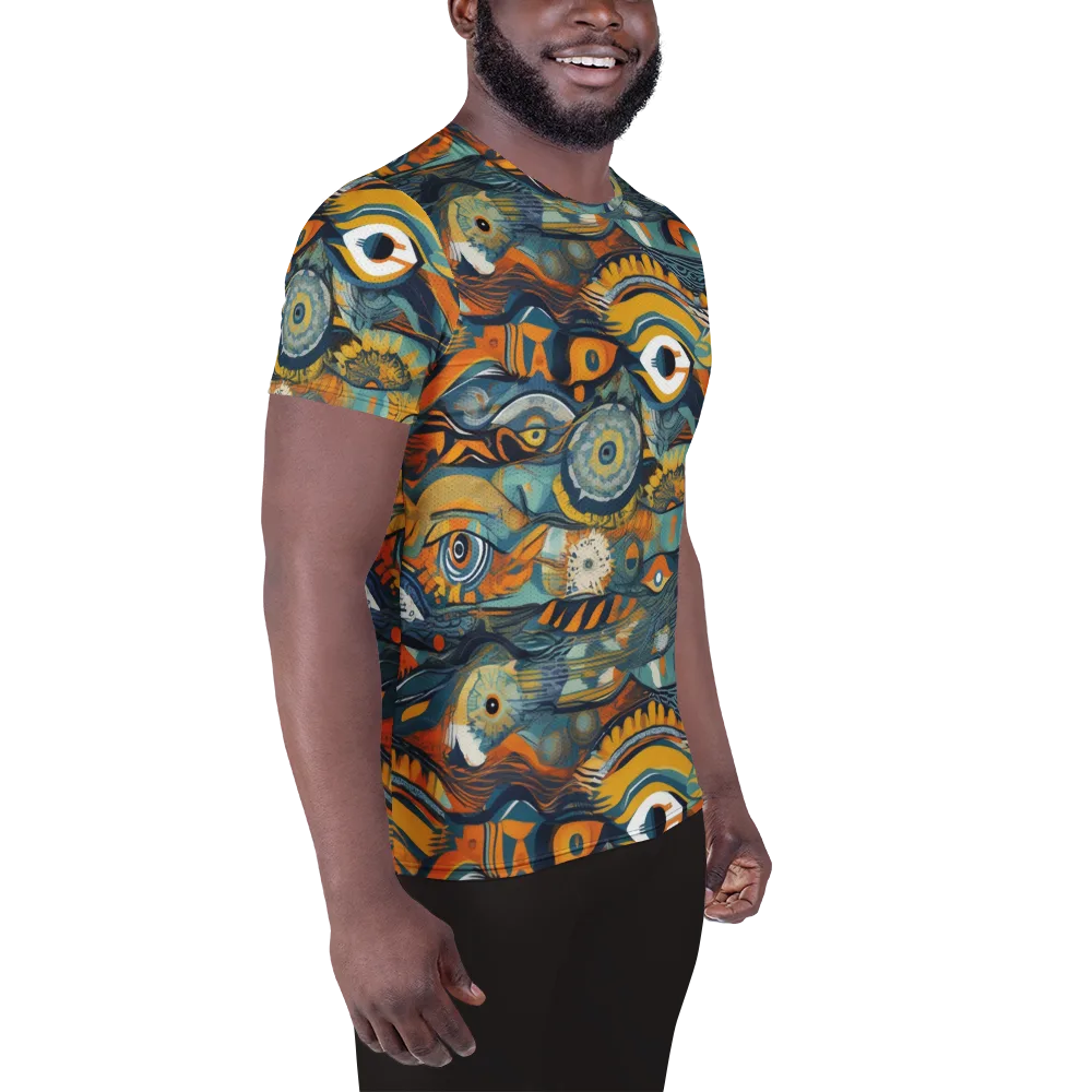 Many-eyed Current on Men's Athletic T-Shirt — Right