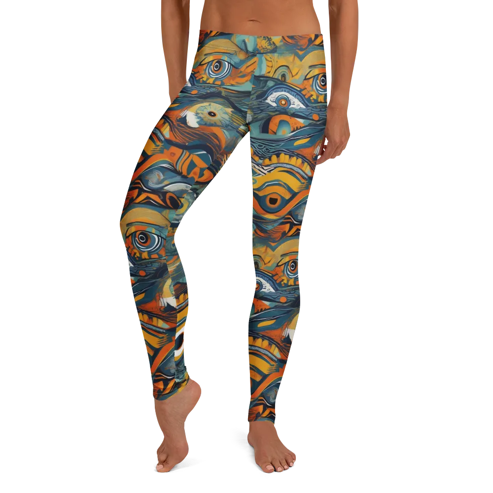 Many-eyed Current on Leggings — Front