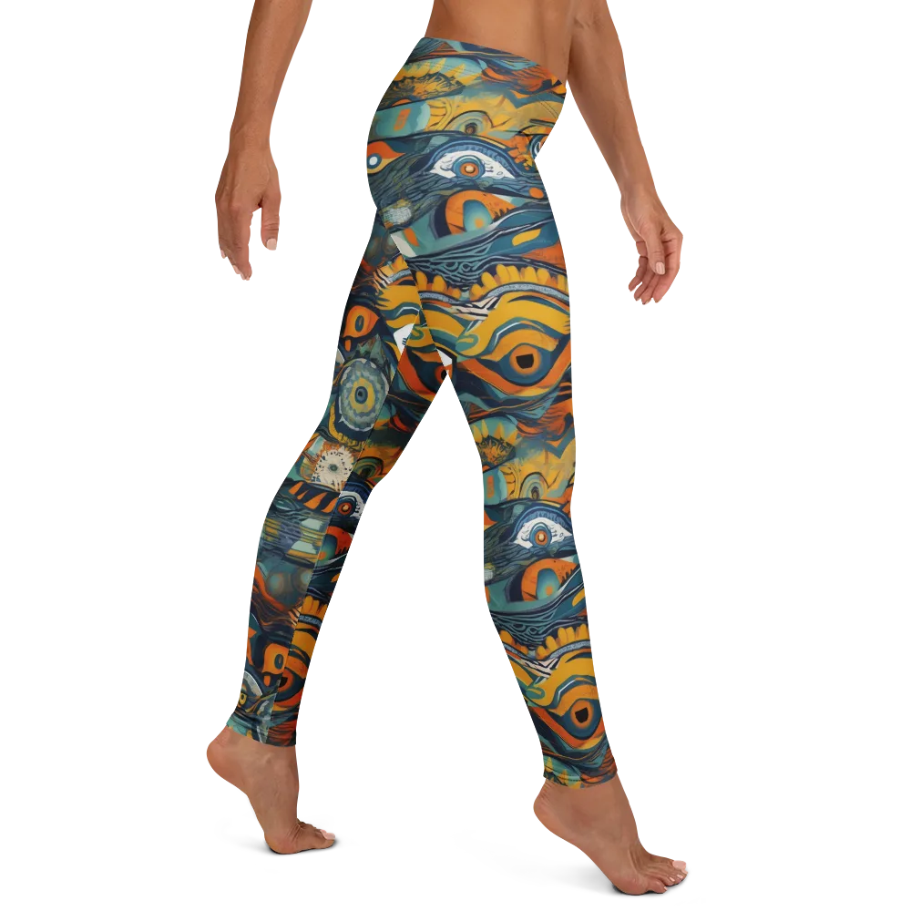 Many-eyed Current on Leggings — Right
