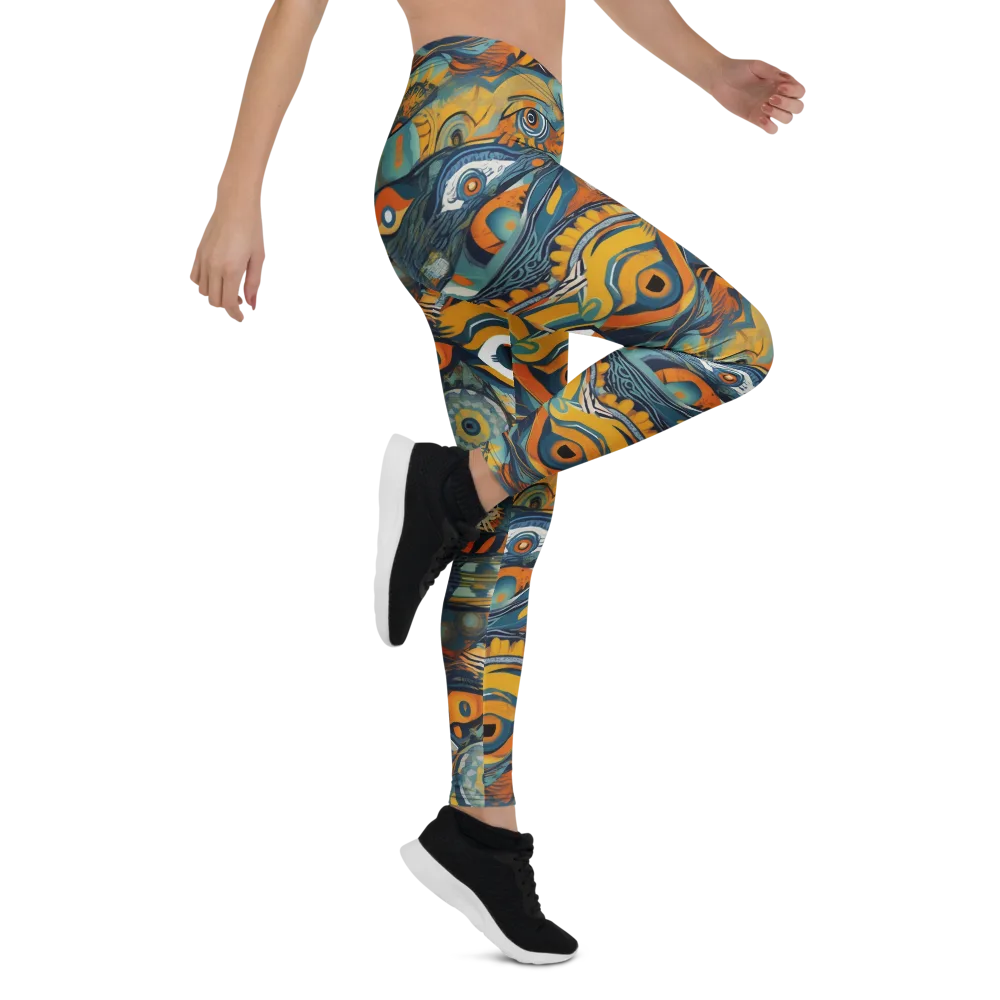 Many-eyed Current on Leggings — Right