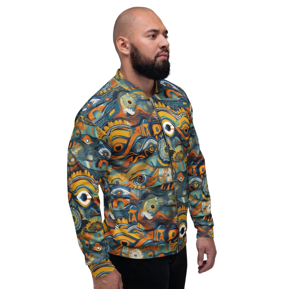 Many-eyed Current on Bomber Jacket — Right