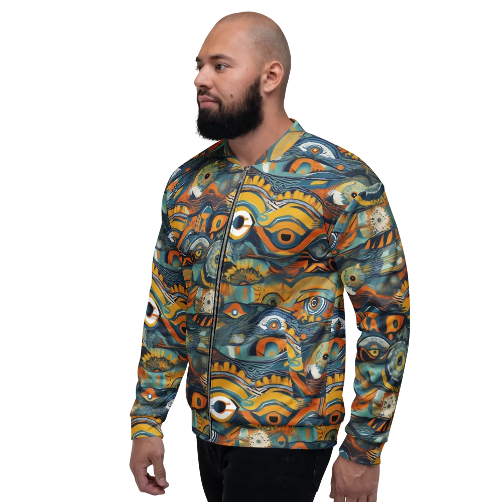 Many-eyed Current on Bomber Jacket — Left