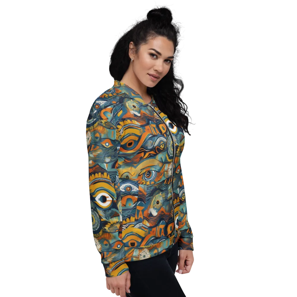 Many-eyed Current on Bomber Jacket — Right