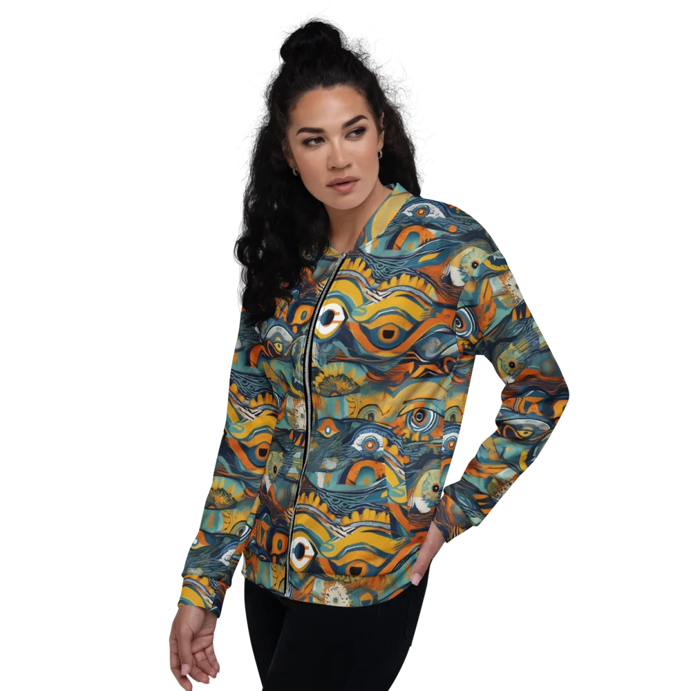 Many-eyed Current on Bomber Jacket — Left