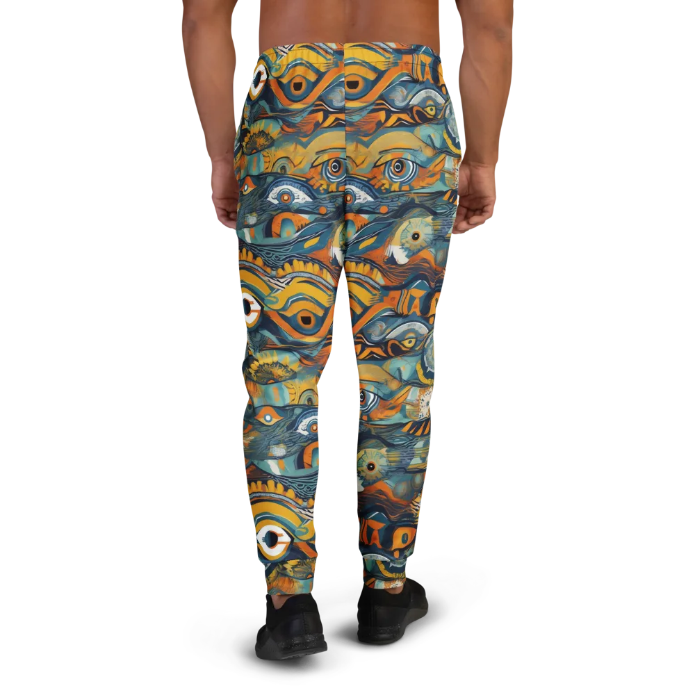 Many-eyed Current on Men's Joggers — Back