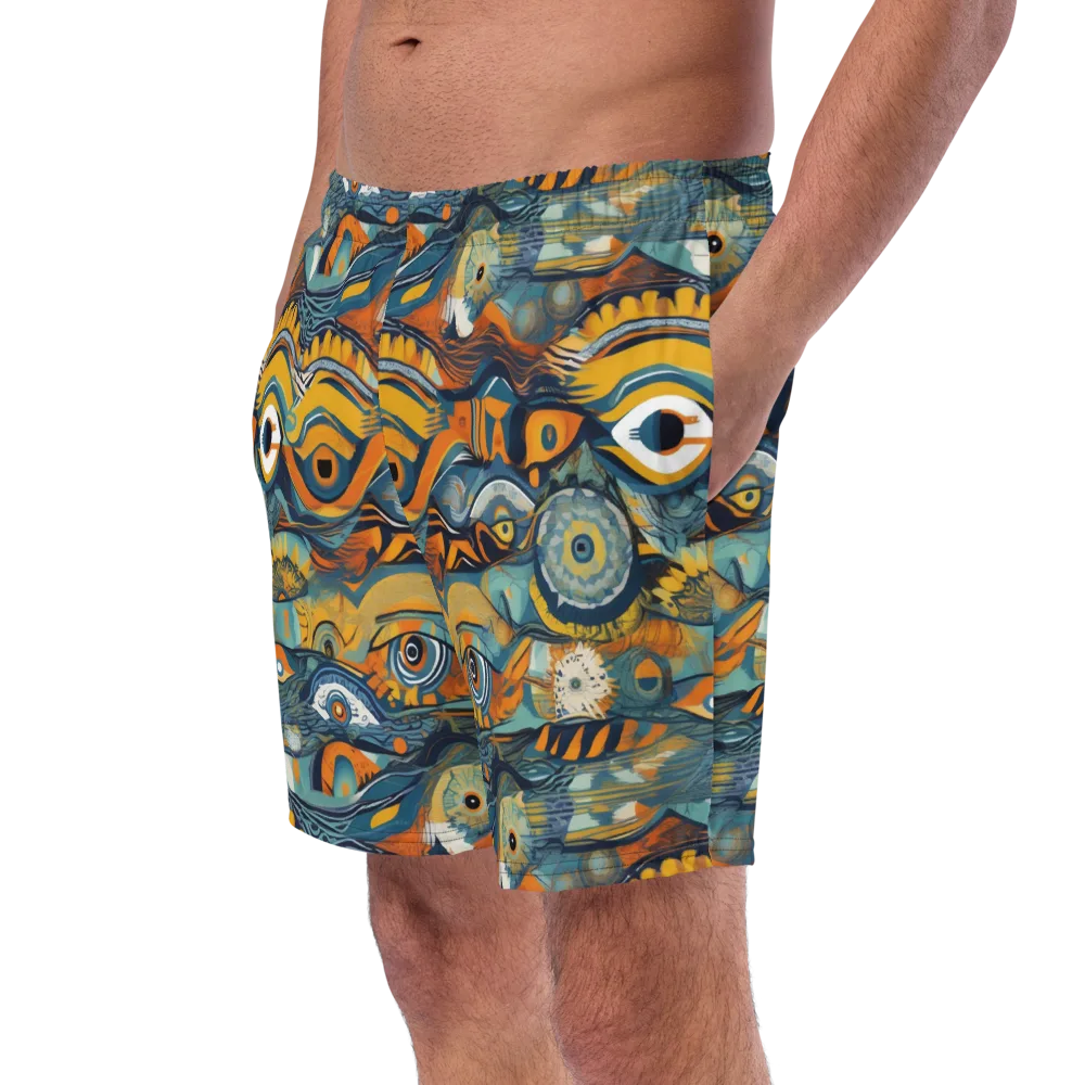 Many-eyed Current on Swim Trunks — Left Front