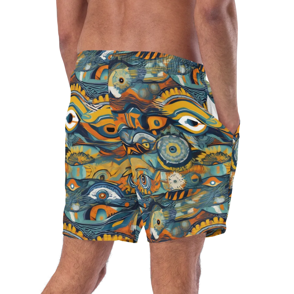 Many-eyed Current on Swim Trunks — Right Back