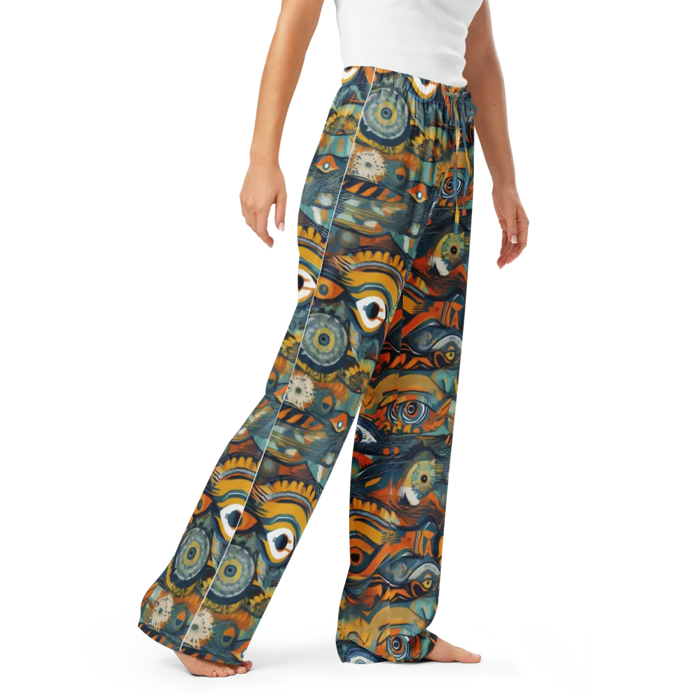 Many-eyed Current on Women's Pajama Pants — Right Front
