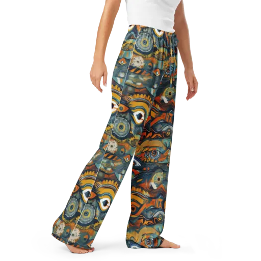 Many-eyed Current on a Women's Pajama Pants