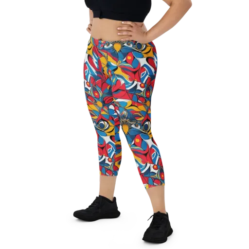 Carnival Petal on a Capri Leggings