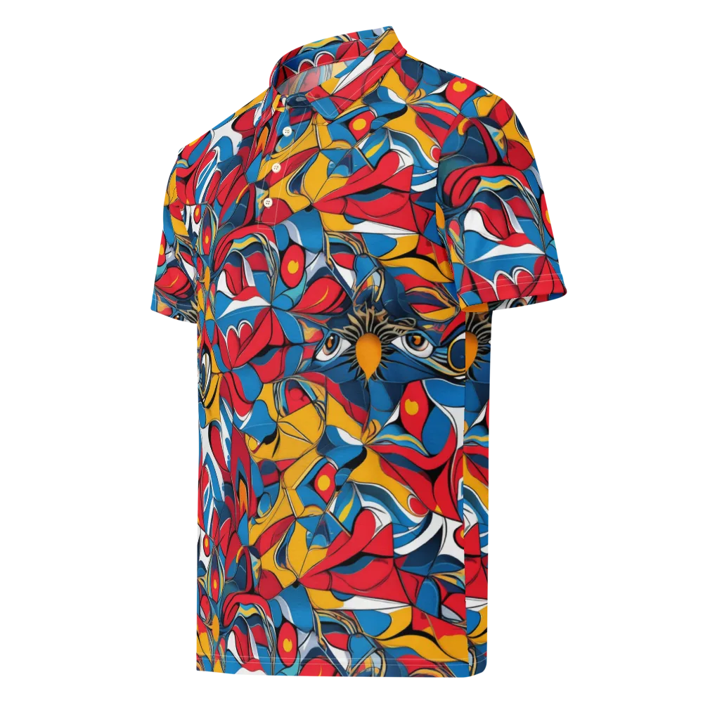 Carnival Petal on Men's Slim Fit Polo Shirt — Left Front