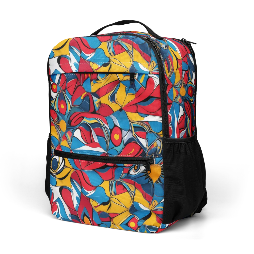 Carnival Petal on Utility Backpack — Left Front