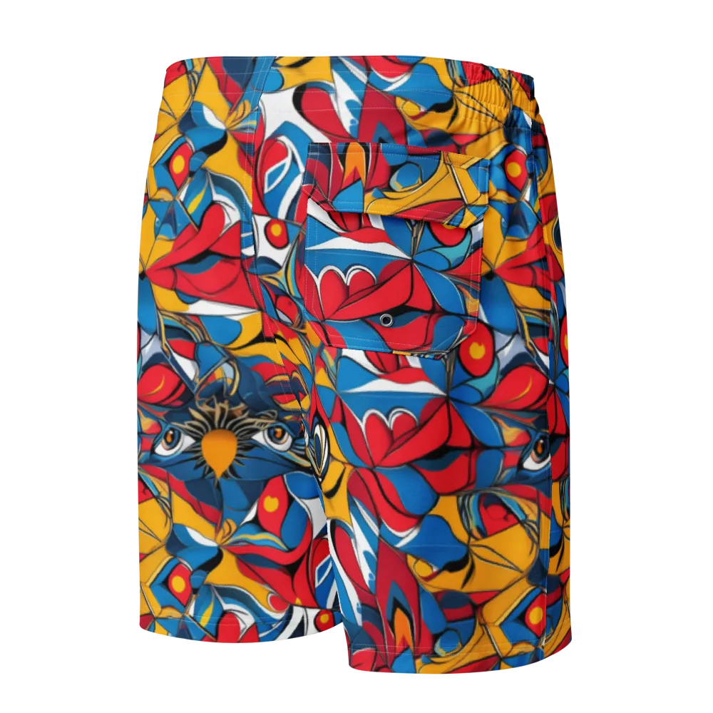 Carnival Petal on Men's Board Shorts — Back