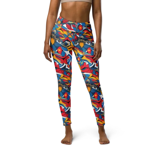 Carnival Petal on a Yoga Leggings