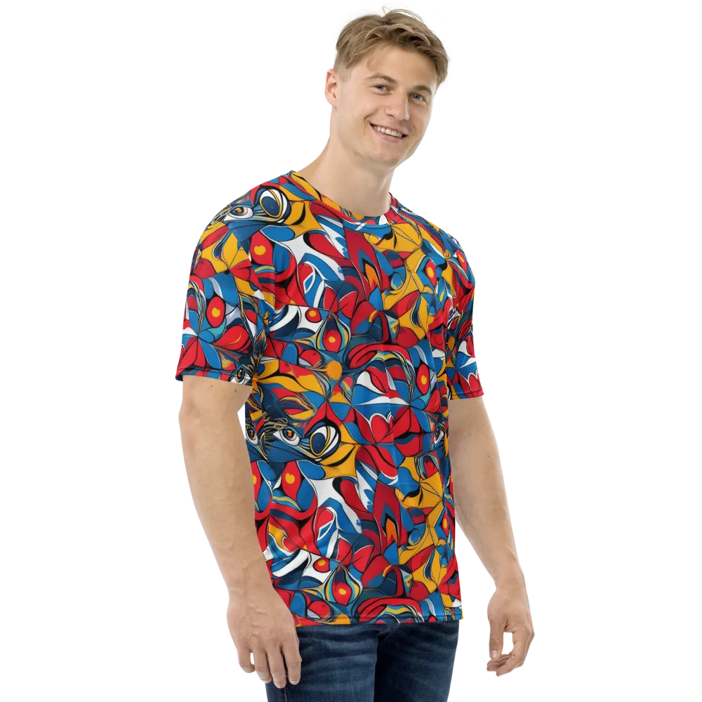 Carnival Petal on Men's Crew Neck T-Shirt — Right