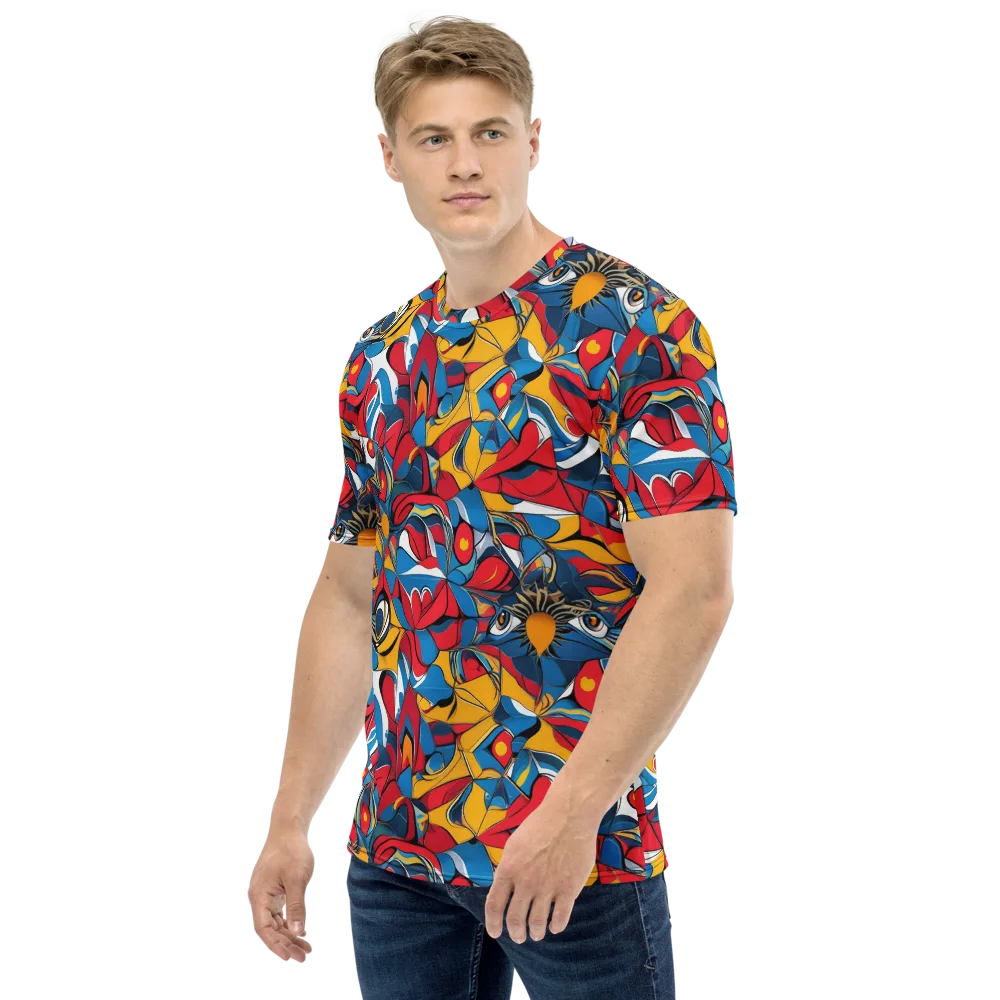 Carnival Petal on Men's Crew Neck T-Shirt — Left