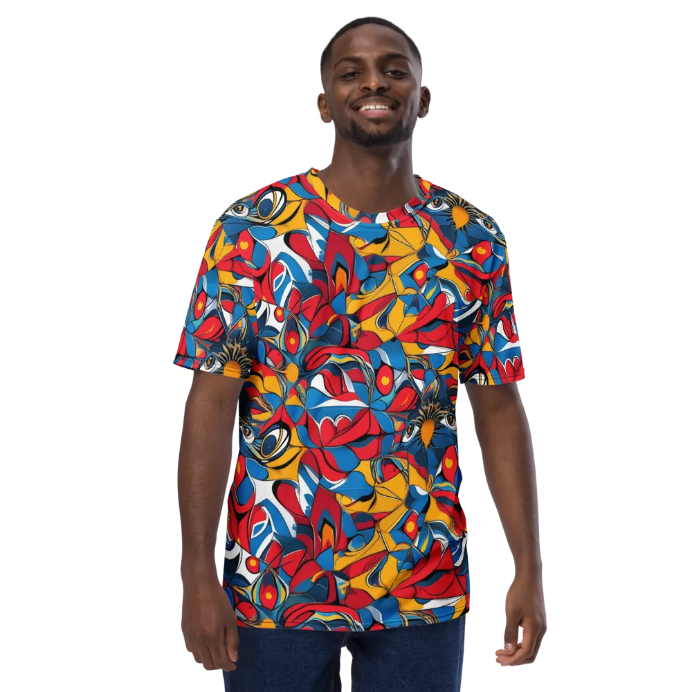 Carnival Petal on Men's Crew Neck T-Shirt — Front