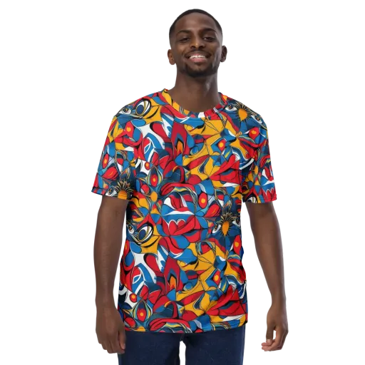 Carnival Petal on a Men's Crew Neck T-Shirt