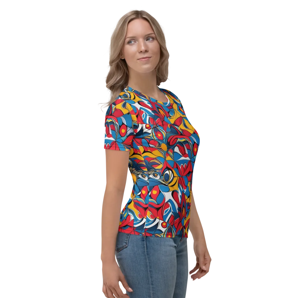 Carnival Petal on Women's Crew Neck T-Shirt — Right