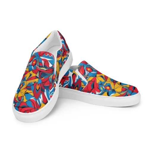 Carnival Petal on a Men's Slip-On Canvas Shoes