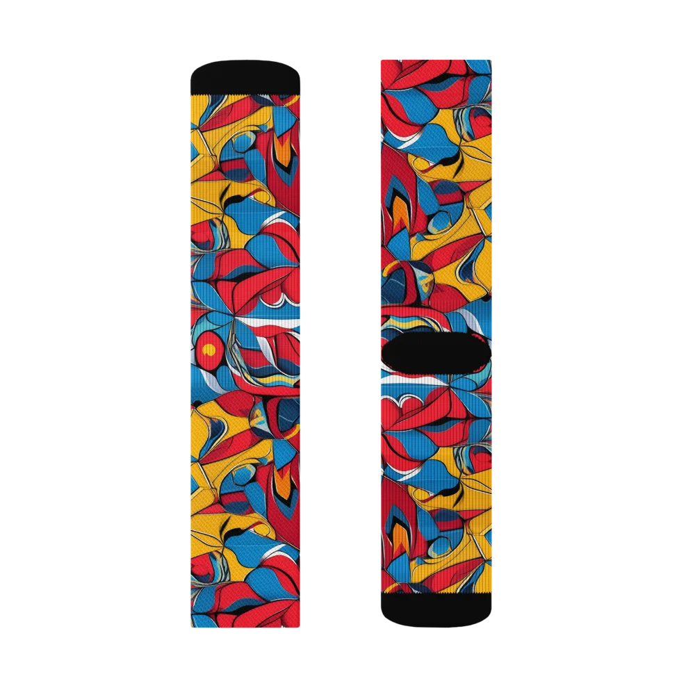 Carnival Petal on Socks — Left Sock