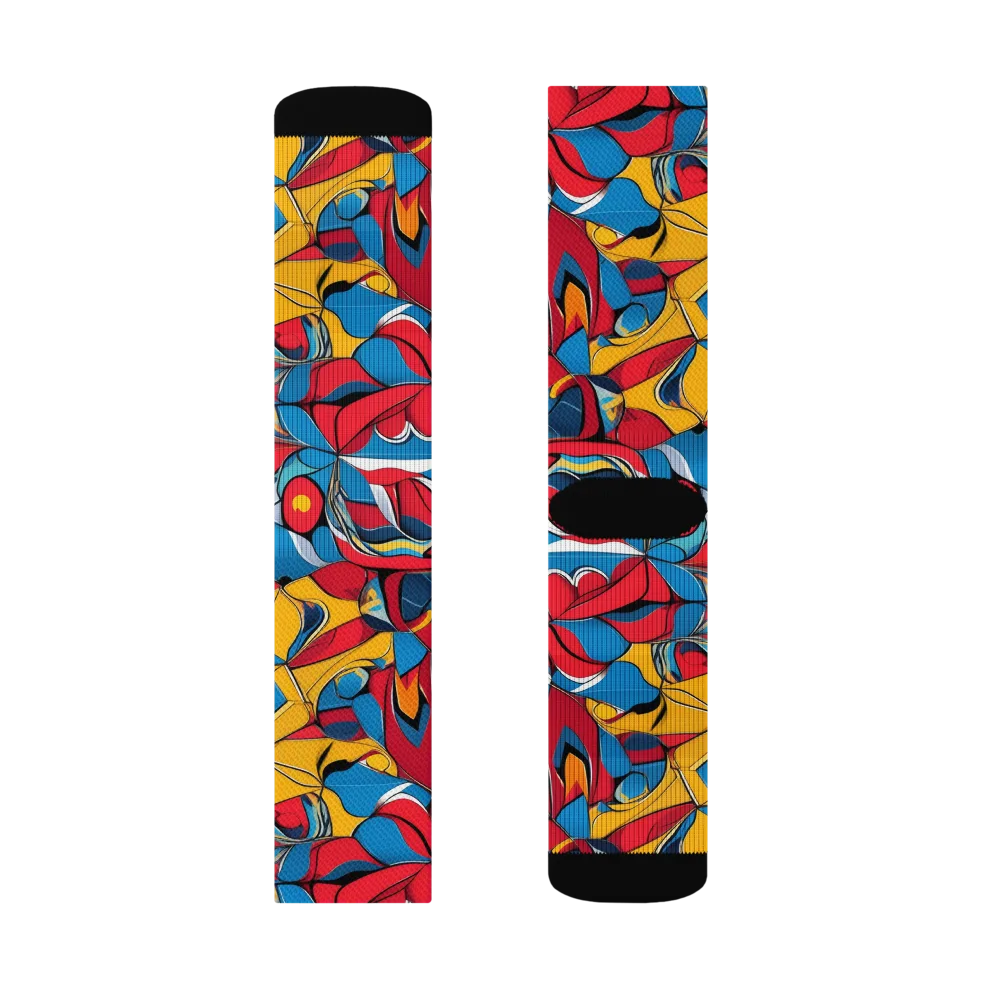 Carnival Petal on Socks — Right Sock