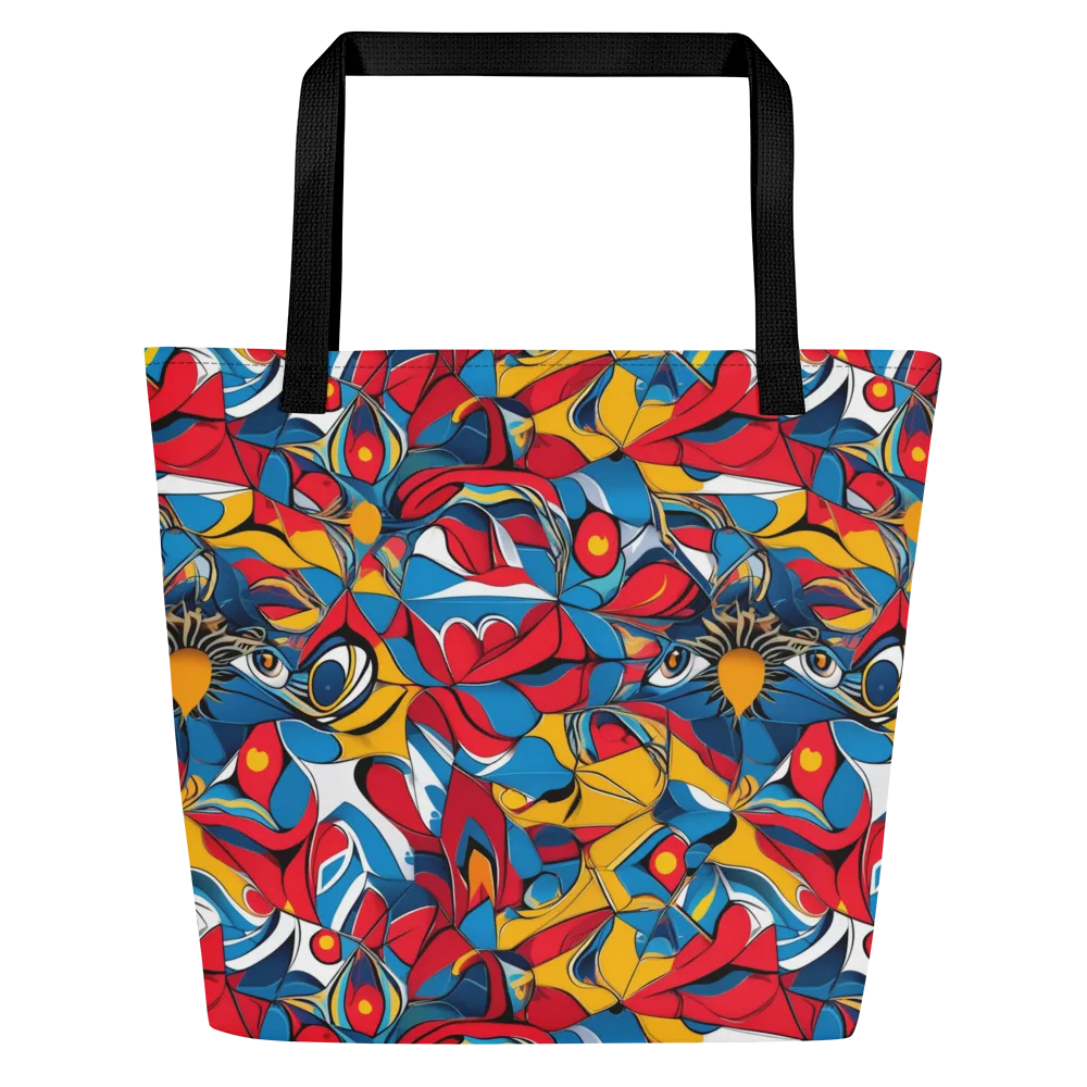 Carnival Petal on Large Tote Bag W/ Pocket — Front