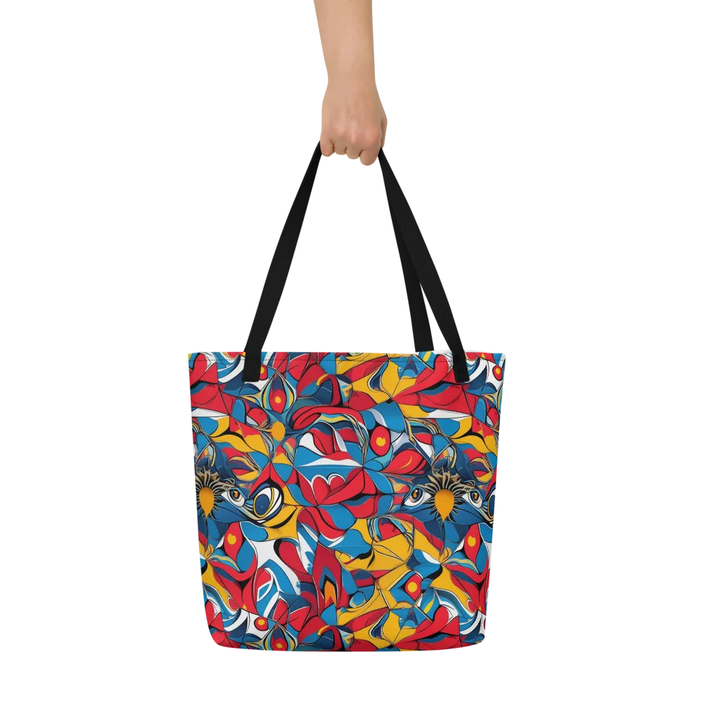 Carnival Petal on Large Tote Bag W/ Pocket — Front