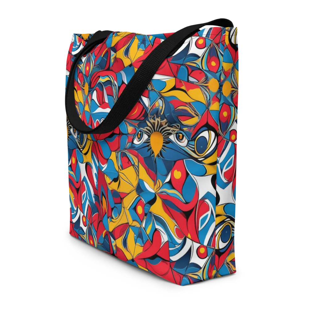 Carnival Petal on Large Tote Bag W/ Pocket — Front