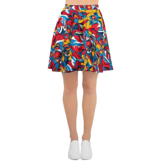 Carnival Petal on a Skater Skirt