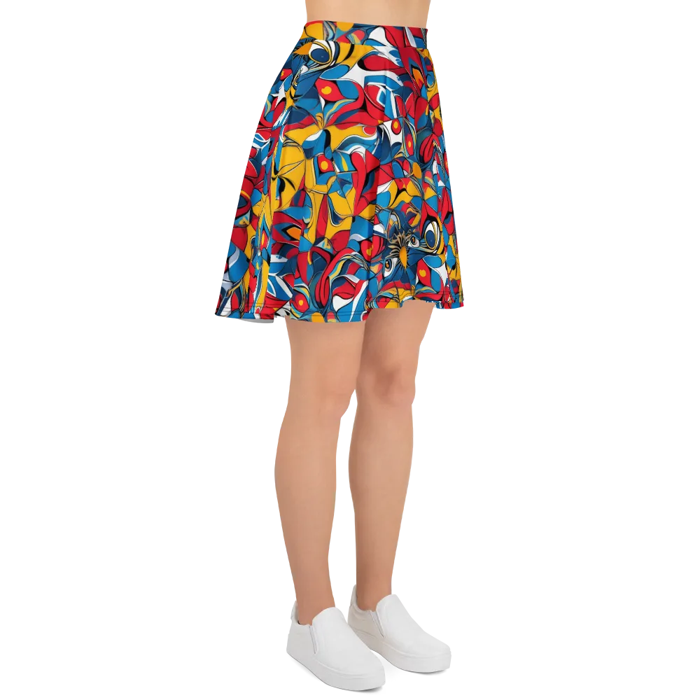 Carnival Petal on Skater Skirt — Right