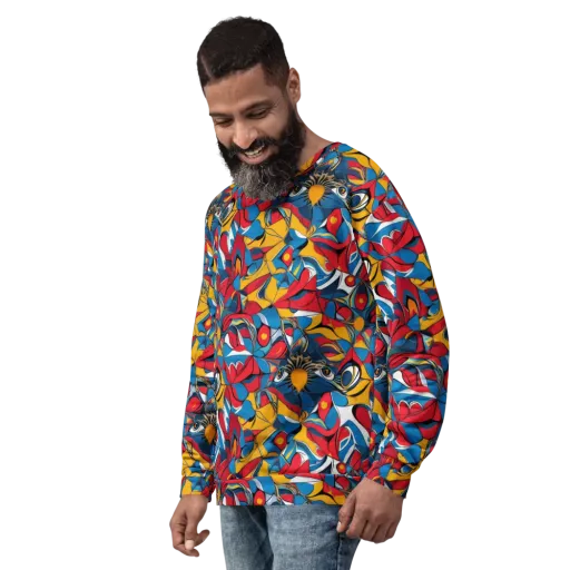 Carnival Petal on a Sweatshirt