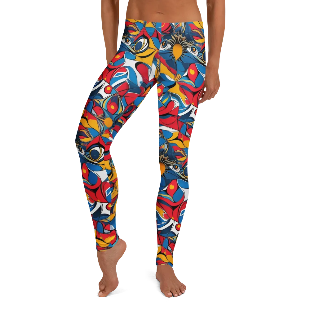 Carnival Petal on Leggings — Front