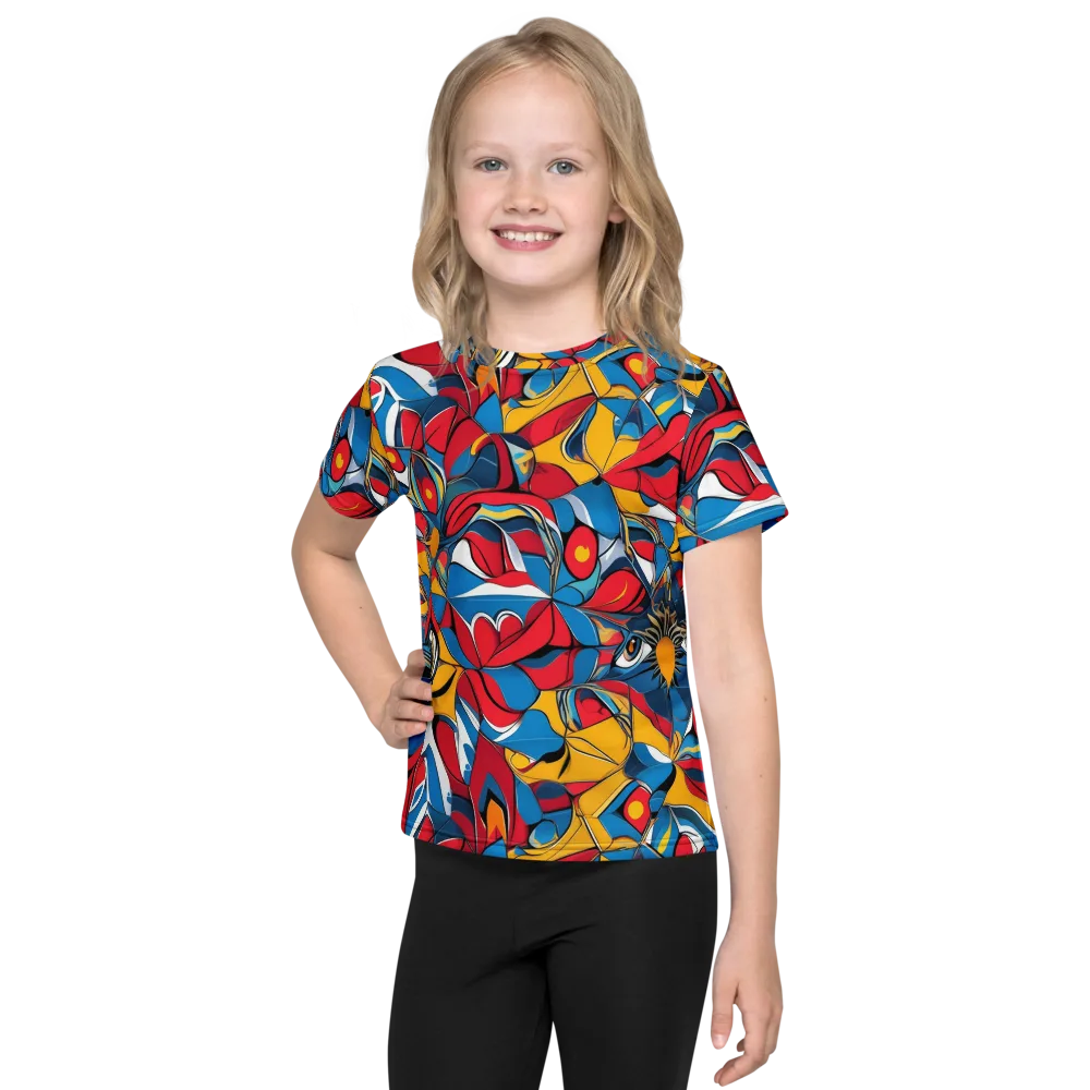 Carnival Petal on Kids Crew Neck T-Shirt — Front