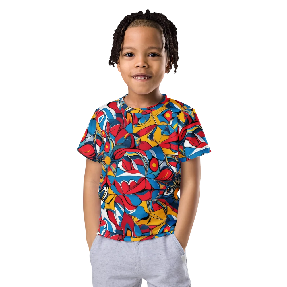 Carnival Petal on Kids Crew Neck T-Shirt — Front