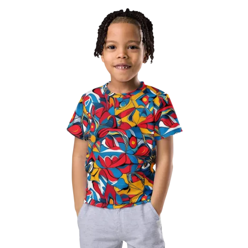 Carnival Petal on a Kids Crew Neck T-Shirt