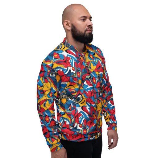 Carnival Petal on a Bomber Jacket