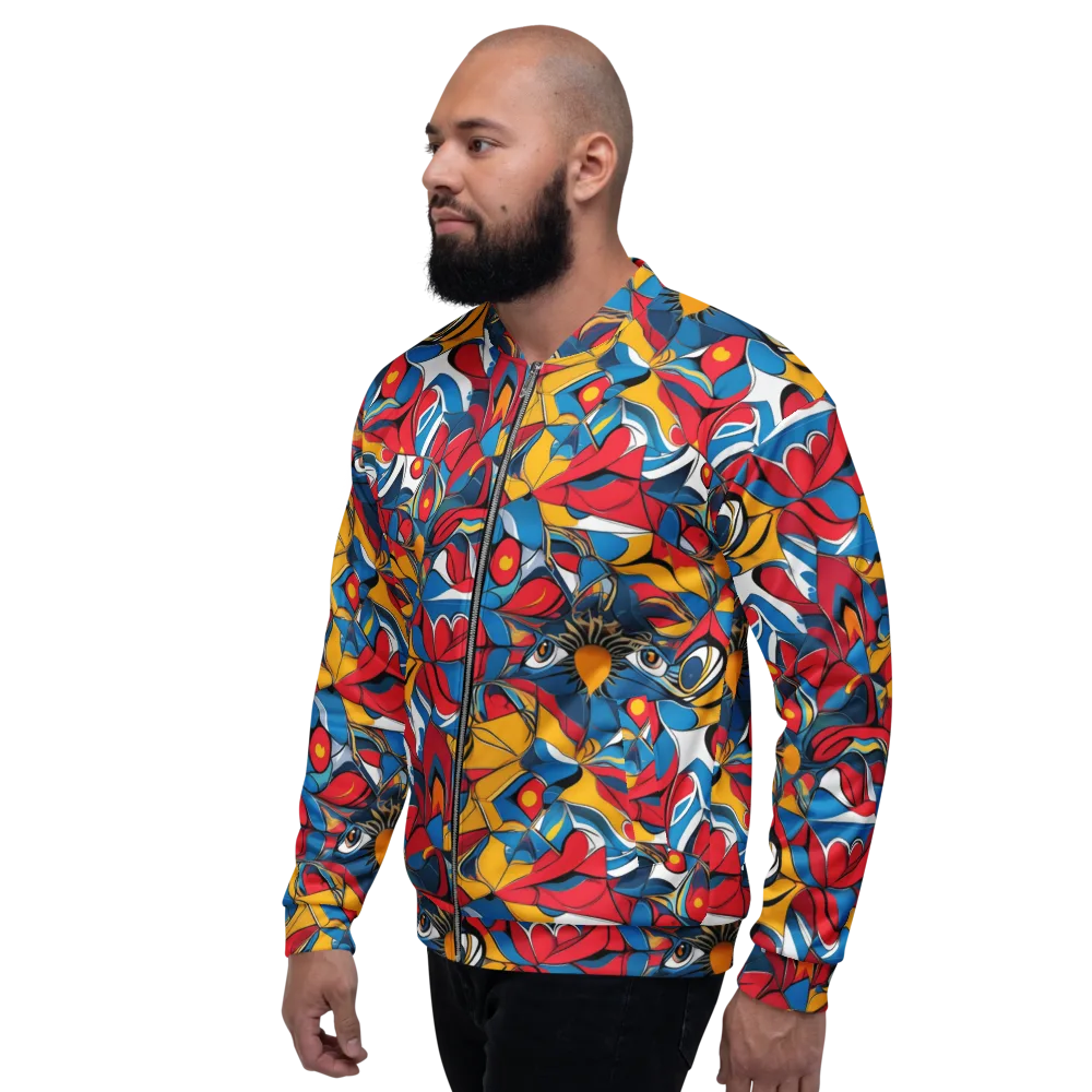 Carnival Petal on Bomber Jacket — Left