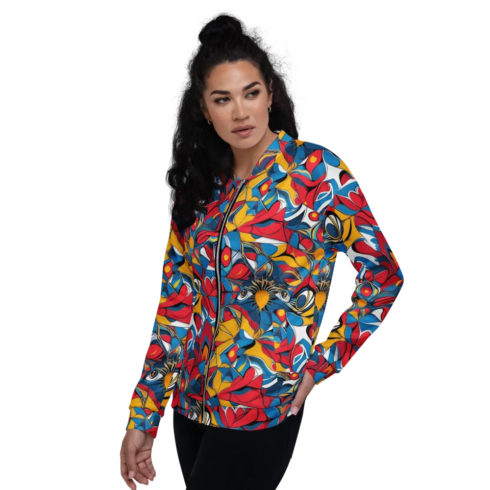 Carnival Petal on Bomber Jacket — Left