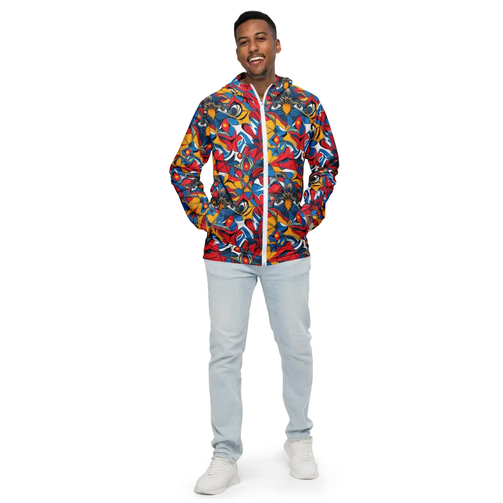 Carnival Petal on Men's Windbreaker — Front