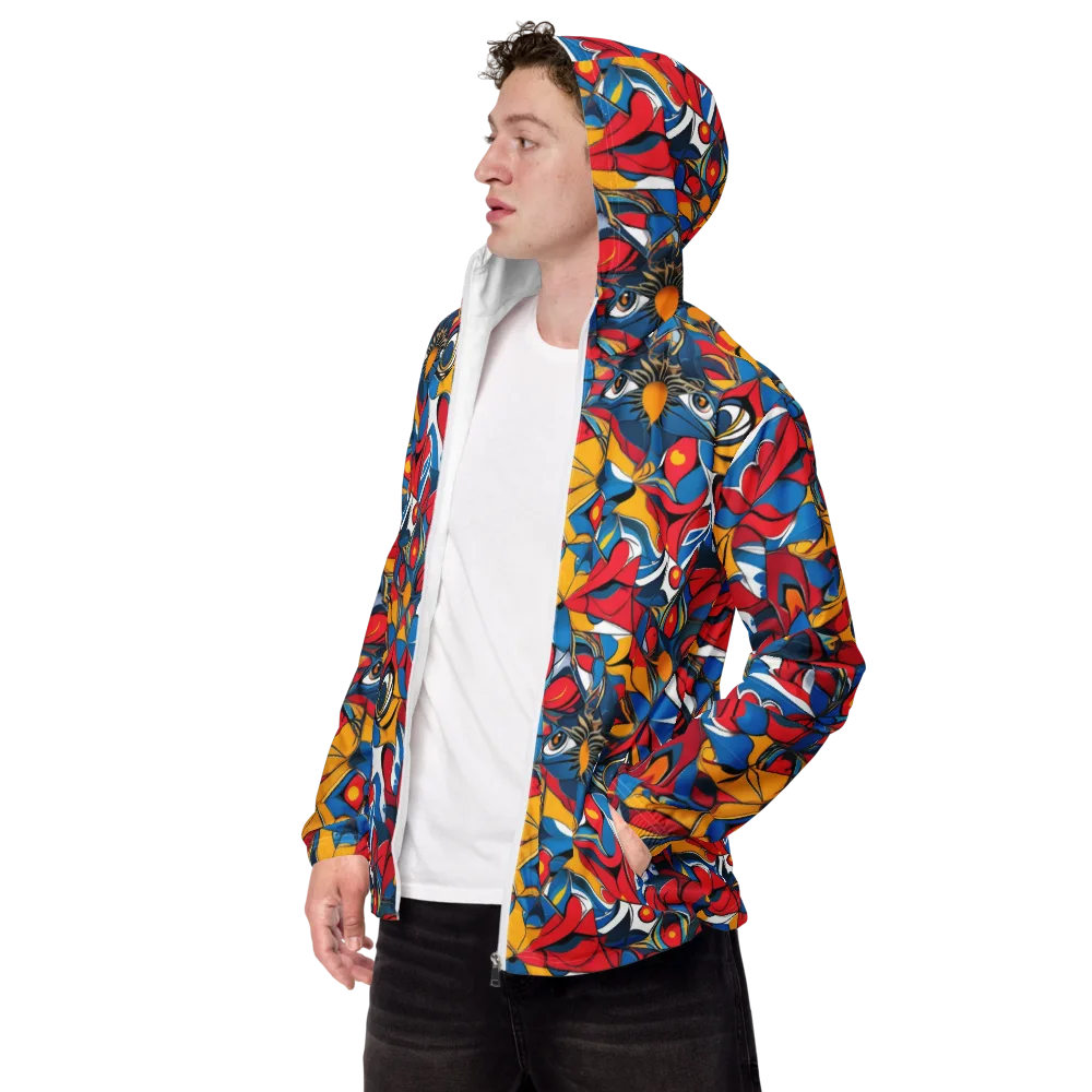 Carnival Petal on Men's Windbreaker — Left Front