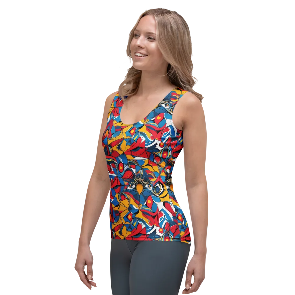 Carnival Petal on Women's Tank Top — Left Front